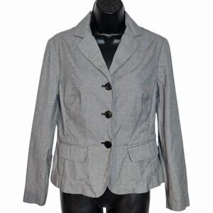 VINTAGE 90s Y2K GAP MICRO HOUNDSTOOTH CROPPED BLAZER RETRO CAREER PREPPY SIZE 4
